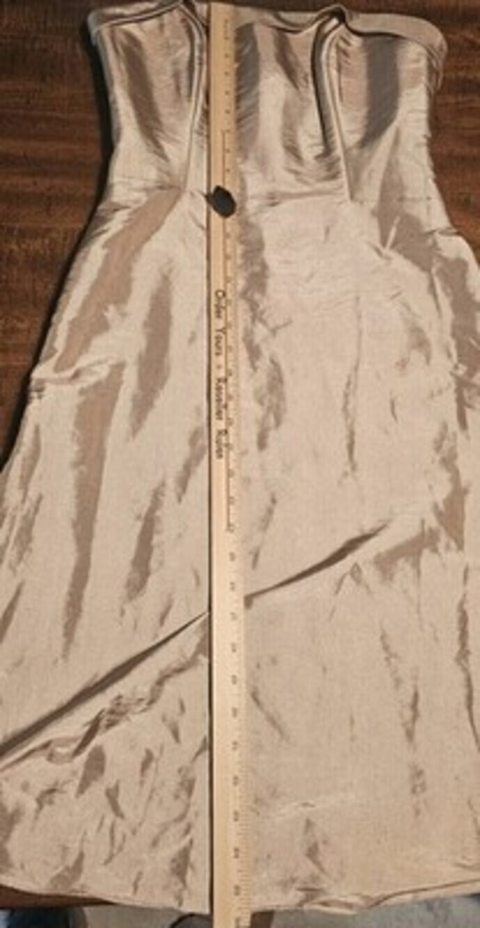 DaVinci Strapless Bandea Cocktail Formal Knee Length Dress Sz 10 Cafe Chocolate - Picture 12 of 13